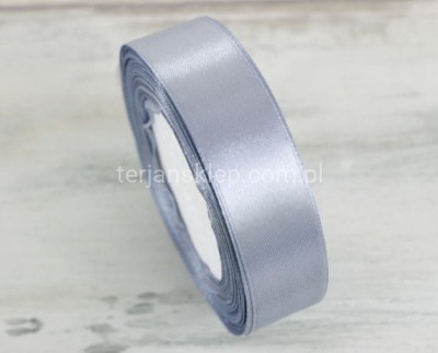 Taśma satynowa 25mm x 32mb srebrna #110
