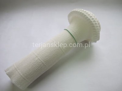 Krepina karbowana biała #600