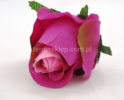 Róża F036 (12 szt) beauty pink (j.środek i ziel. akcenty)
