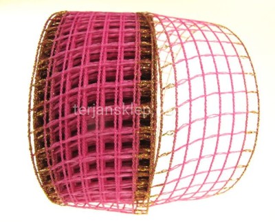 Taśma siatkowa 5cm z/z różowa