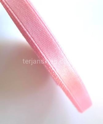 Taśma satynowa 6mm baby pink