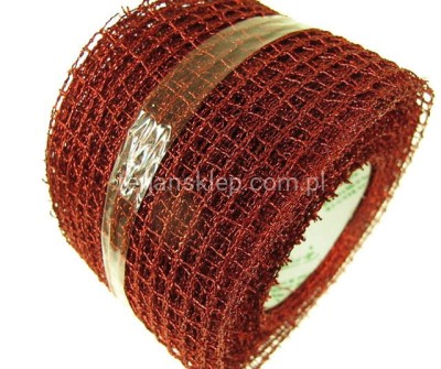 Siatka 10 cm brokat/red