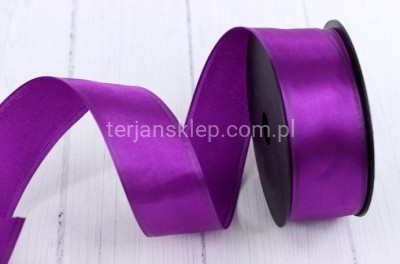Wstążka atłasowa 4 cm purple/beauty