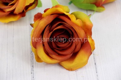 Róża wyrobowa N005 (12 szt) aut orange yellow (ruda)