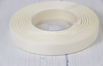 Taśma rypsowa 1,2cm x 25Y  ecru 