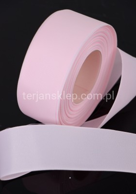 Taśma rypsowa 3,8cm x 25Y baby pink