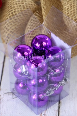 Bombki fi 30 mm (12 szt) TG52813 fiolet #14
