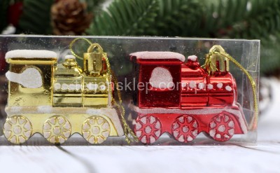 Bombki plast. TG44016 (4 szt) LOKOMOTYWY