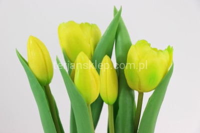 Tulipany silikonowe w doniczce CV10552 yellow green #3
