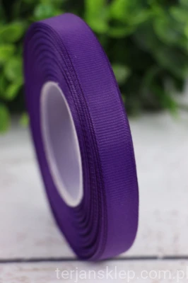 Taśma rypsowa 1,2cm x 25Y  dk plum