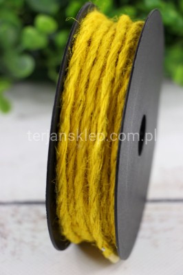 Sznurek bawełniany skręcany 10m  yellow