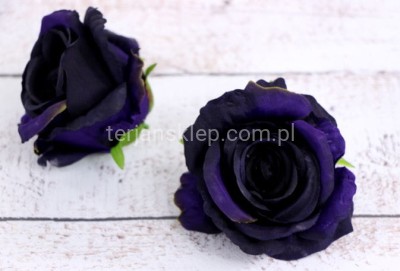 Róża wyrobowa N005 (12 szt) purple (viol/black)