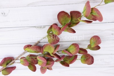 Gałąź ozdobna z listkami CS342 oliwka/brąz