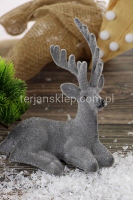 Renifer flokowany mniejszy TG56926 szary #2
