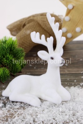 Renifer flokowany mniejszy TG56926 biel #1