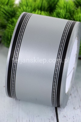 Szarfa 7,5 cm x 50y CLEOPATRA silver/black