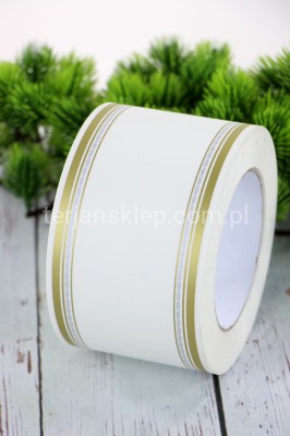 Szarfa 7,5 cm x 50y CLEOPATRA white/gold