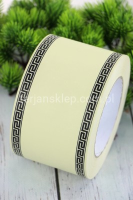 Szarfa 7,5 cm x 50y ATHENIS cream/black