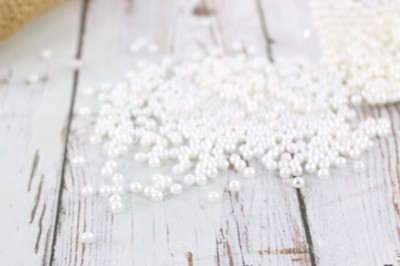 Perełki PERM fi 8 mm (ok 190 szt) biel #001P