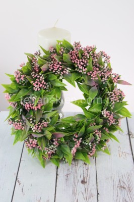 Wianek z jarzębinkami CV10366  pink #2
