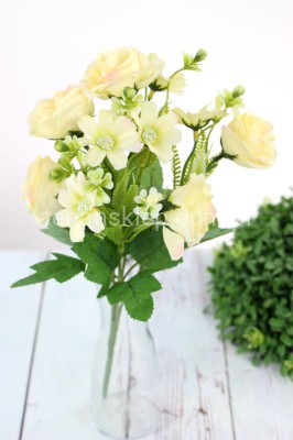 Bukiet róże + margaretki CV17546 lemon