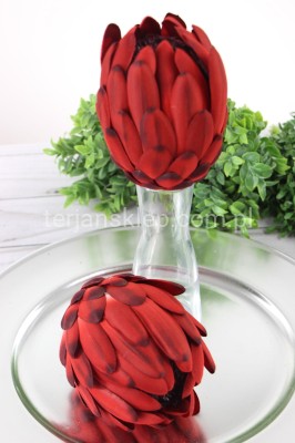 Karczoch wyrobowy / protea ART222 (6 szt) RED #2