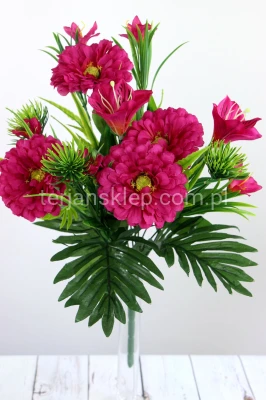 Bukiet dalie+alstromerie J312 dk pink