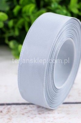 Taśma rypsowa 1,2cm x 25Y  silver/grey
