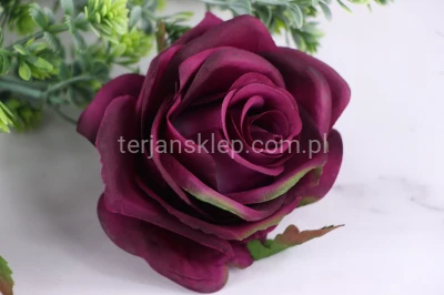 Róża wyrobowa SUN385 (12 szt) burgundy green #3003