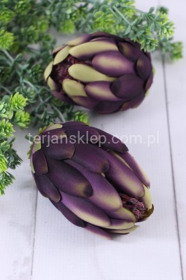 Karczoch główka / protea ART224 (12 szt) nubergine/oberżyna #11