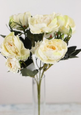 Bukiet małych peonii CV06273 krem z akcentami