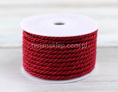 Sznurek skręcany 3,2mm x 10mb czerwień