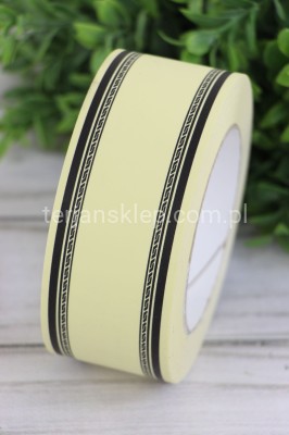 Szarfa 7,5 cm x 50y CLEOPATRA cream/black