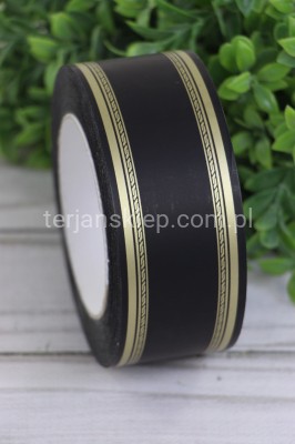 Szarfa 7,5 cm x 50y CLEOPATRA  black/gold