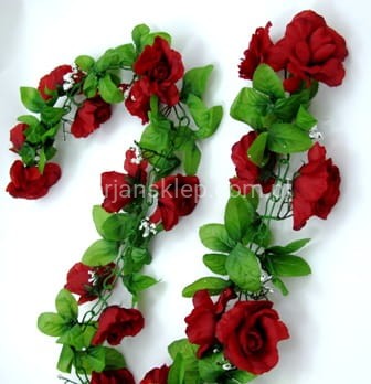 Girlanda z różami C1501 czerwień