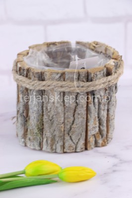 Osłonka KORA okrągła YJL C180317 brąz pobielany