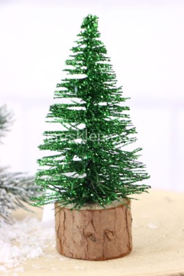 Choinka żyłkowa na pieńku MAŁA CV19205 zieleń