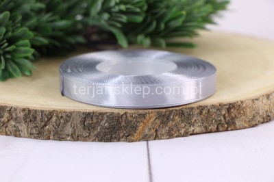 Taśma satynowa 12mm x 32 mb  silver #110