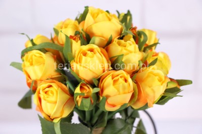 Wiązka róż CA844 "ślubna" yellow orange
