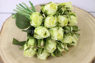 Wiązka róż CA844 "ślubna" lt green