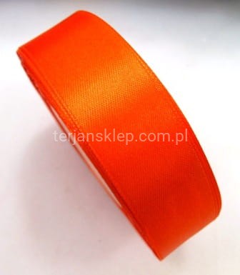 Taśma satynowa 25mm x 32 mb orange
