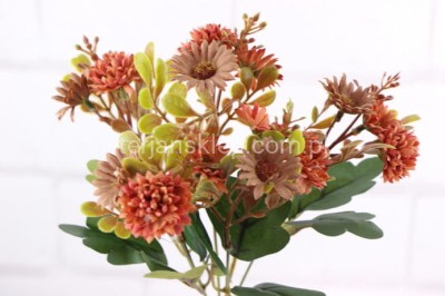 Bukiet - mini chryzantemki z margaretkami CV28096 rudy