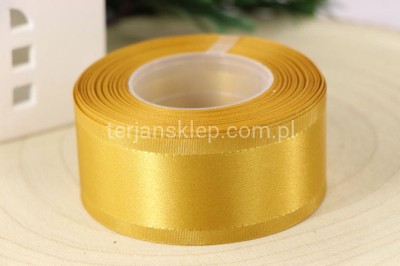 Taśma satyna/tafta WSATT (3,8 cm x 18 mb) gold #100