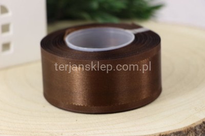 Taśma satyna/tafta WSATT (3,8 cm x 18 mb) dk brown #120