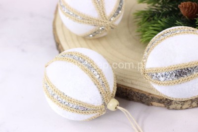 Bombki WELUR TG64871 (3 szt) white #1