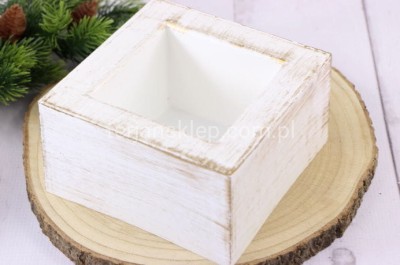 Doniczka QUATRO / Mario mini white/gold