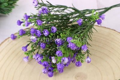 Kwitnący len (gałązki) 3 szt H403 (fiolet)