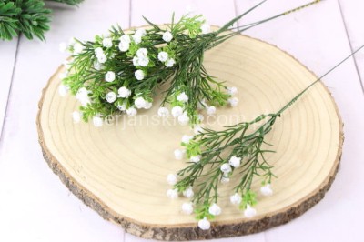 Kwitnący len gałązki H403 (3 szt) white