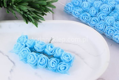 Różyczki piankowe na druciku (72 główki) OL M10H blue 091