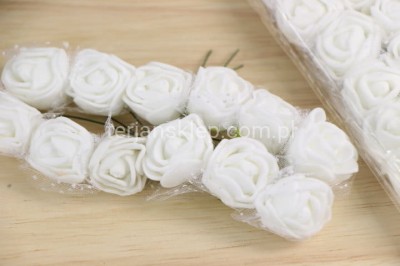 Różyczki piankowe na druciku (72 główki) OL M10H biel 001